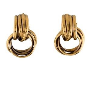 Balenciaga Burnished Hoop Cluster Earrings